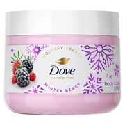 Dove Limited Edition Holiday Treats Body Scrub Scrub Winter Berry For Exfoliated & Hydrated Skin, 15 Oz