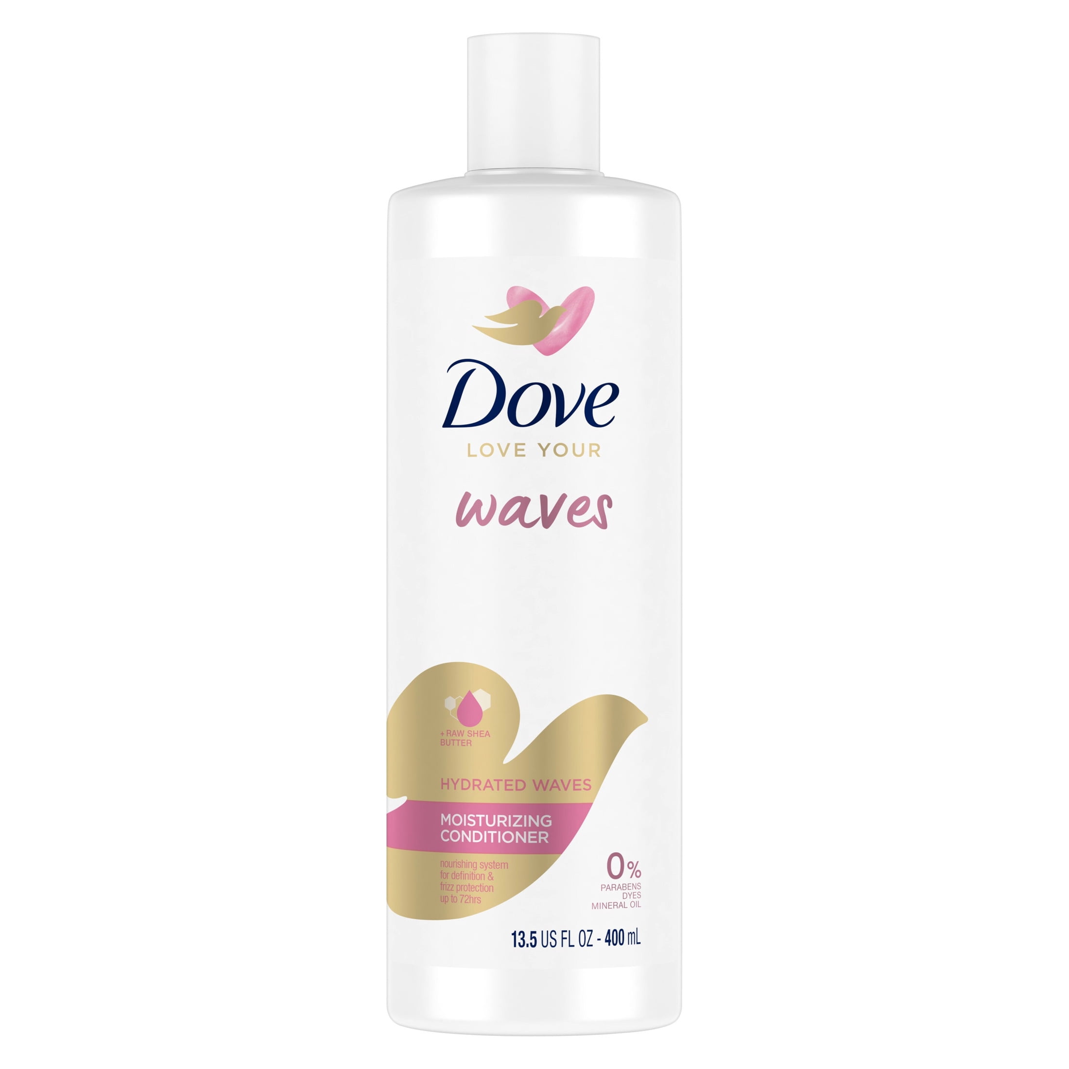 Dove Love Your Waves Moisturizing Conditioner for Wavy Hair- Hydrated Waves Moisturizing Conditioner Made With Raw Shea Butter for Definition & Frizz Protection Up To 72 Hrs, 13.5 fl oz