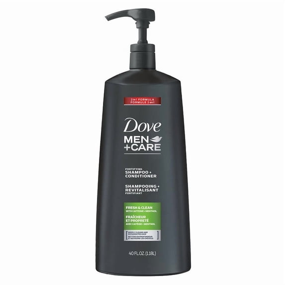 Dove Men+Care 2 in 1 Shampoo and Conditioner Fresh and Clean - 40 oz