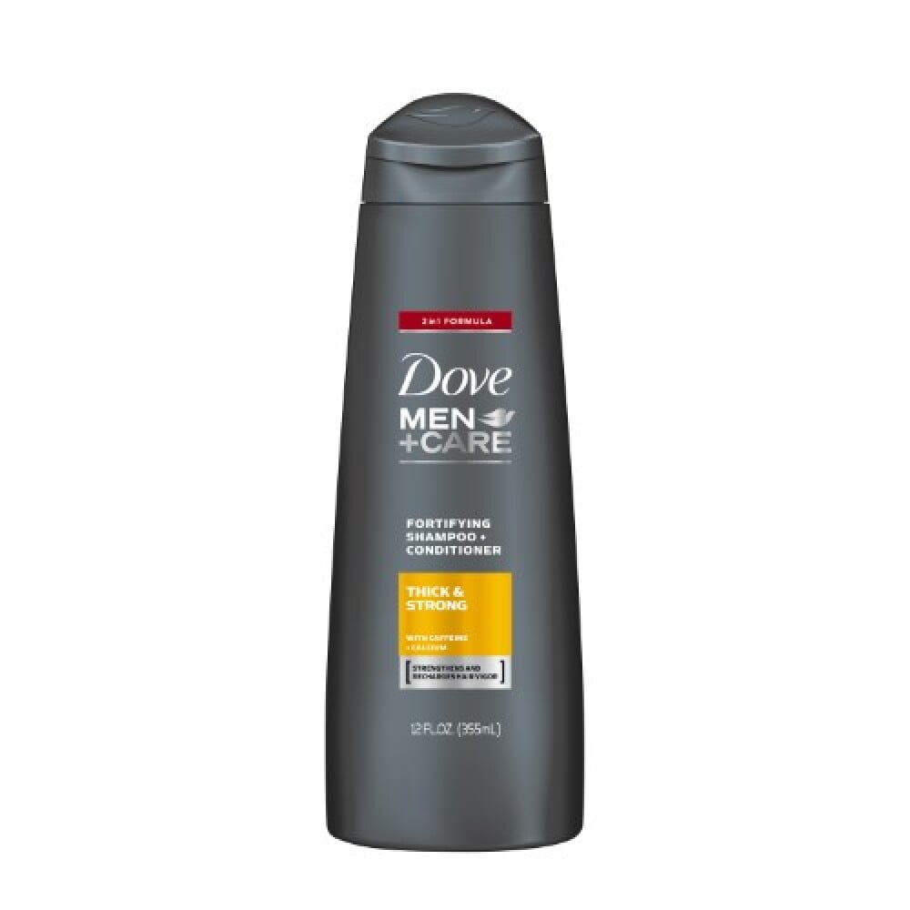 Dove Men+Care 2 in 1 Shampoo and Conditioner Thick and Strong 12 Oz (Pack of 6)