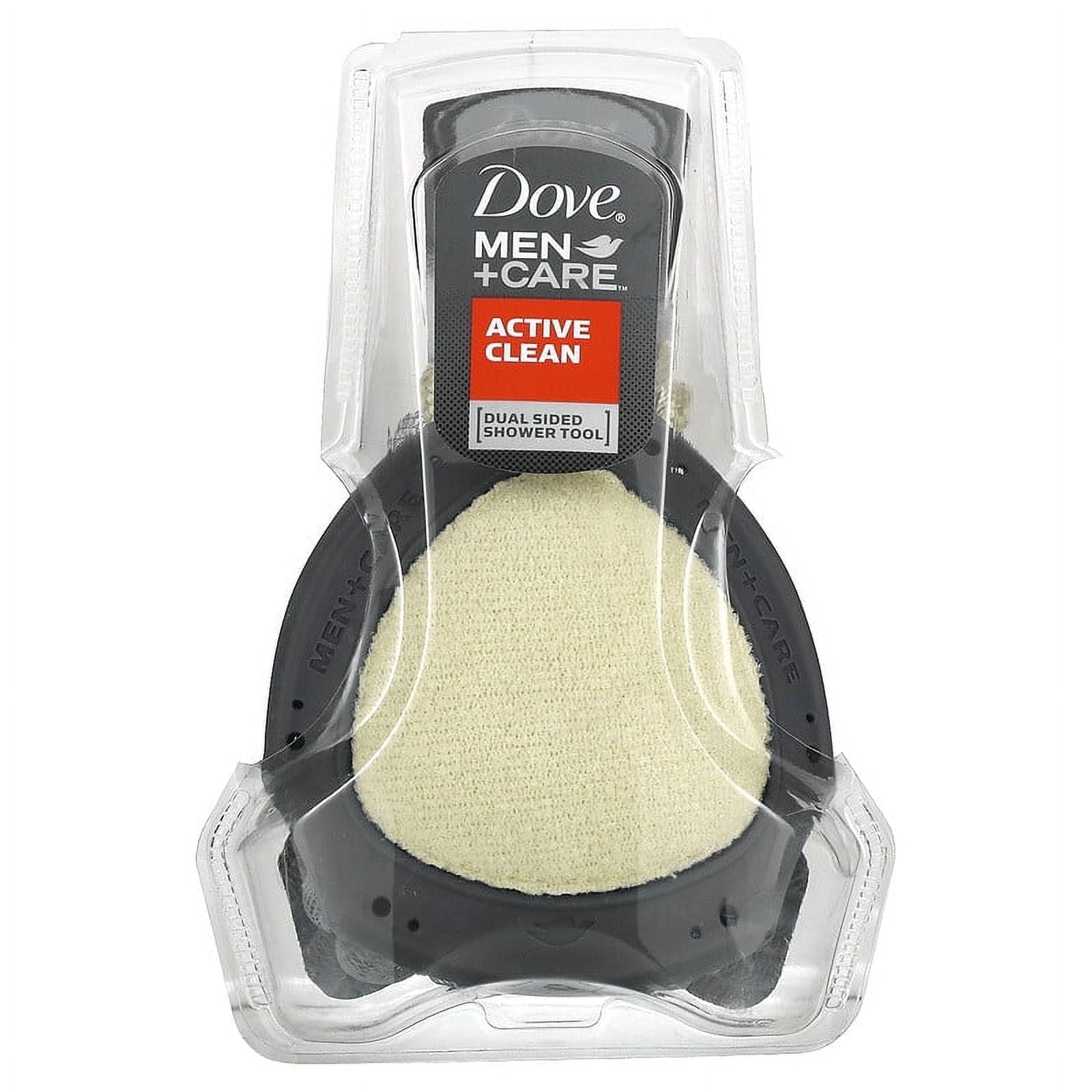 Dove Men + Care Active Clean Dual Sided Body Scrubber & Bath Wash ...