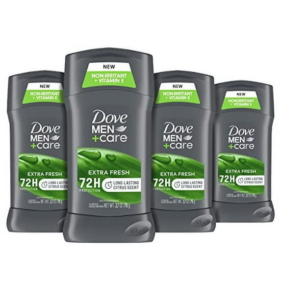 Dove Men + Care Antiperspirant Deodorant, 72hr Sweat & Odor Protection, Vitamin E, Triple Moisturizer, 4 Pack C32