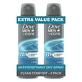 thumbnail image 1 of Dove Men+Care Antiperspirant Deodorant Dry Spray Twin Pack, Clean Comfort, 3.8 oz, 1 of 15