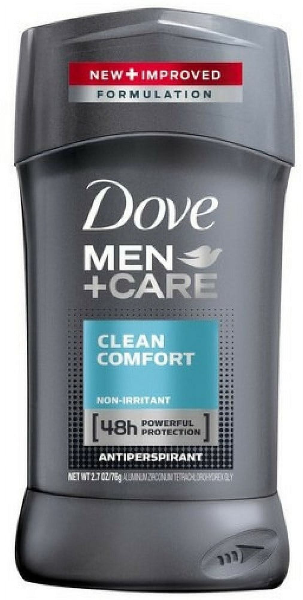 Dove Men+Care Antiperspirant Deodorant Stick Clean Comfort 2.7 oz (Pack of 6)