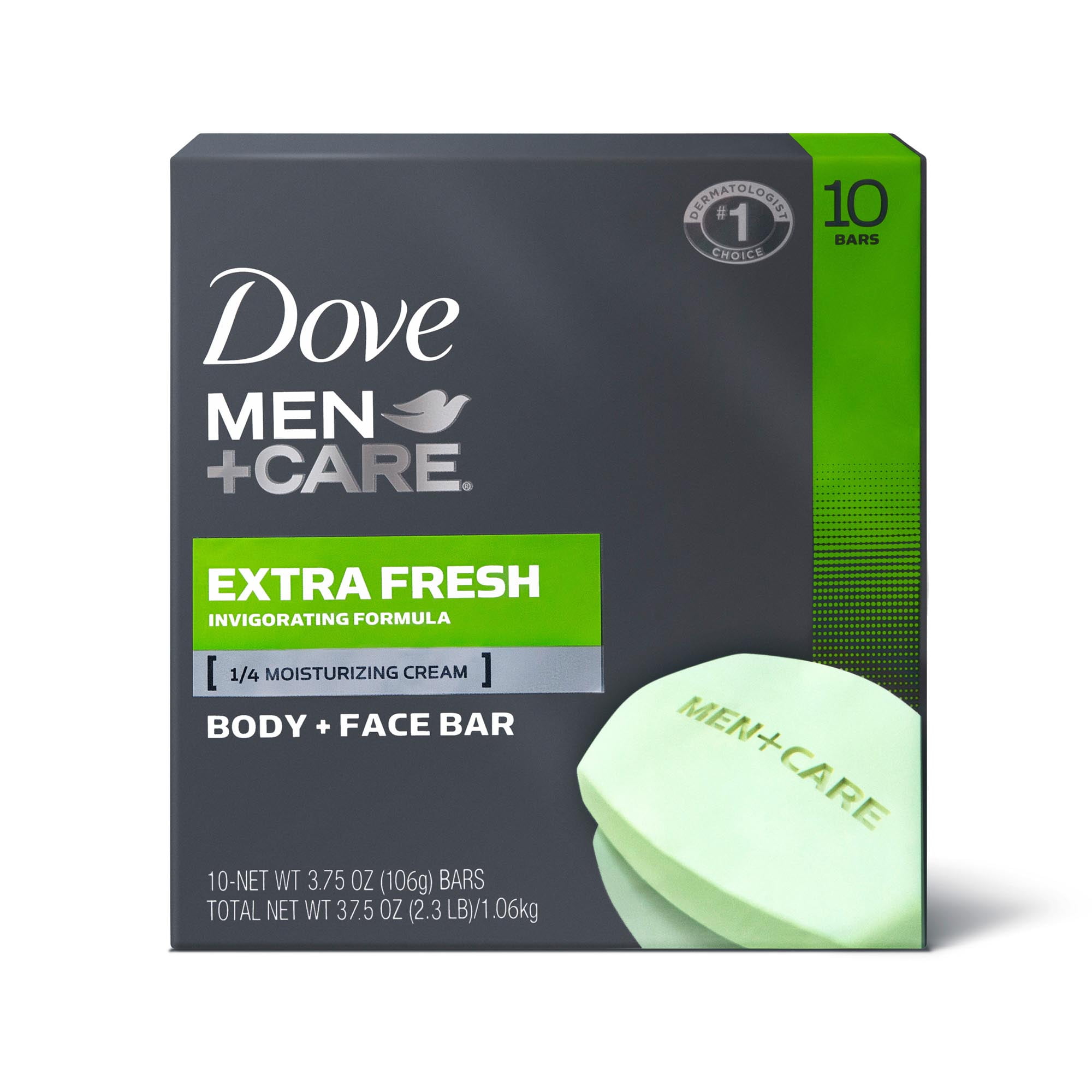 Dove Men+Care Bar 3 in 1 Cleanser for Body, Face, and Shaving Extra Fresh  Body and Facial Cleanser More Moisturizing Than Bar Soap to Clean and
