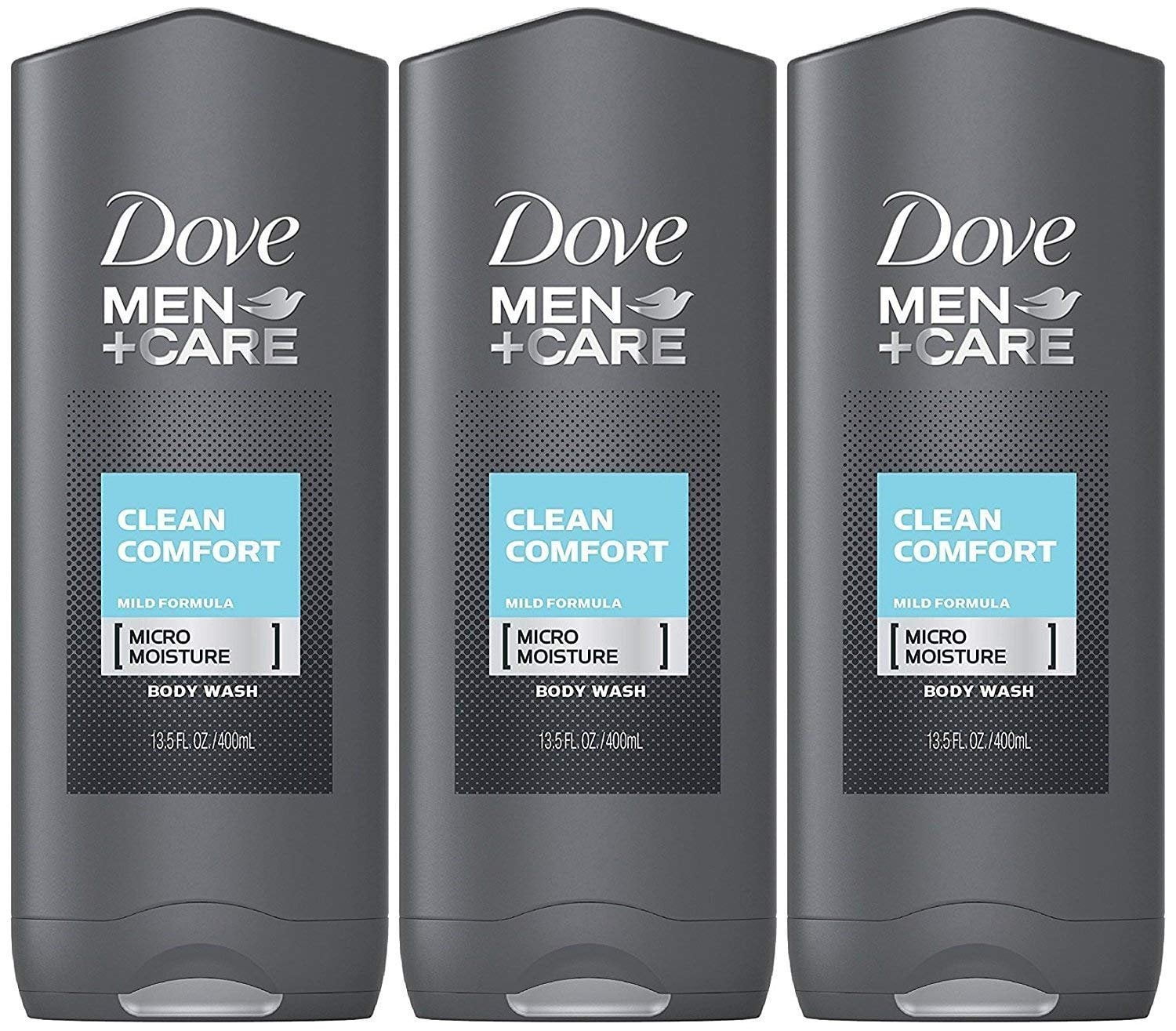 Dove Men + Care Body & Face Wash, Clean Comfort 13.50 oz ( Pack of 3)