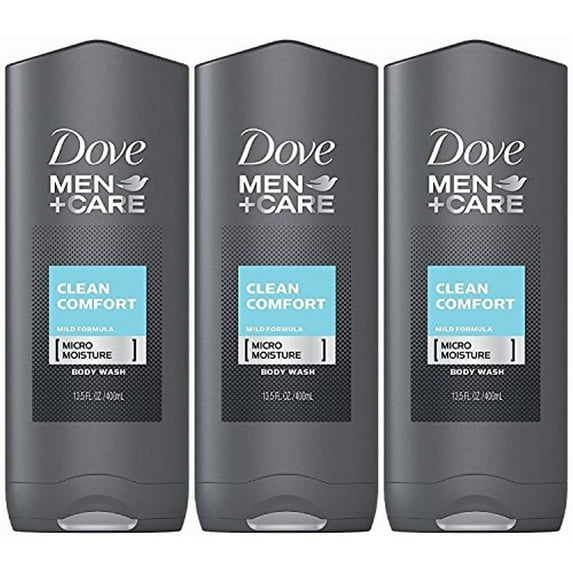 Dove Men + Care Body & Face Wash, Clean Comfort 13.50 oz ( Pack of 3)