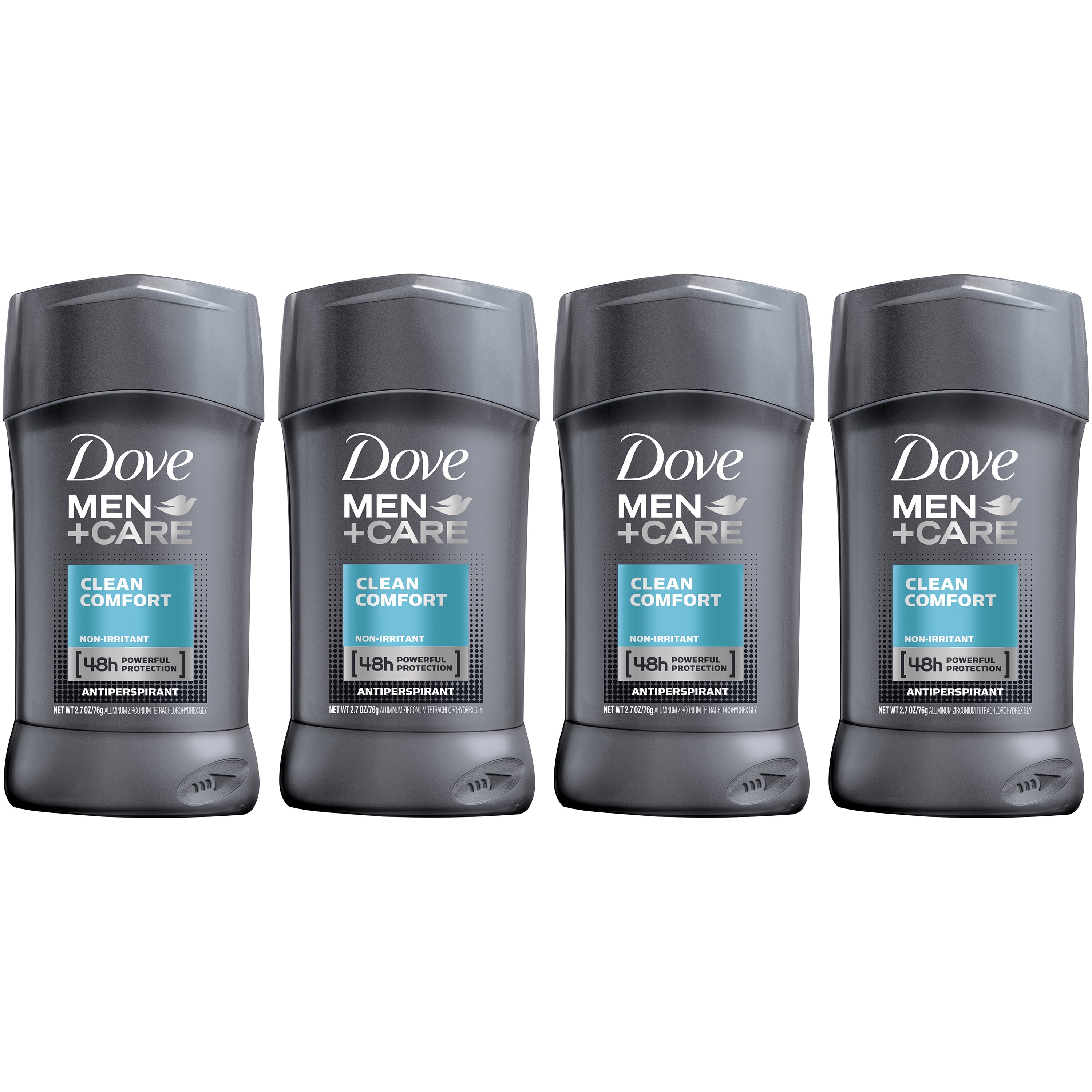 Dove Men+Care Clean Comfort Antiperspirant Deodorant Stick, 2.7 oz, 4 count