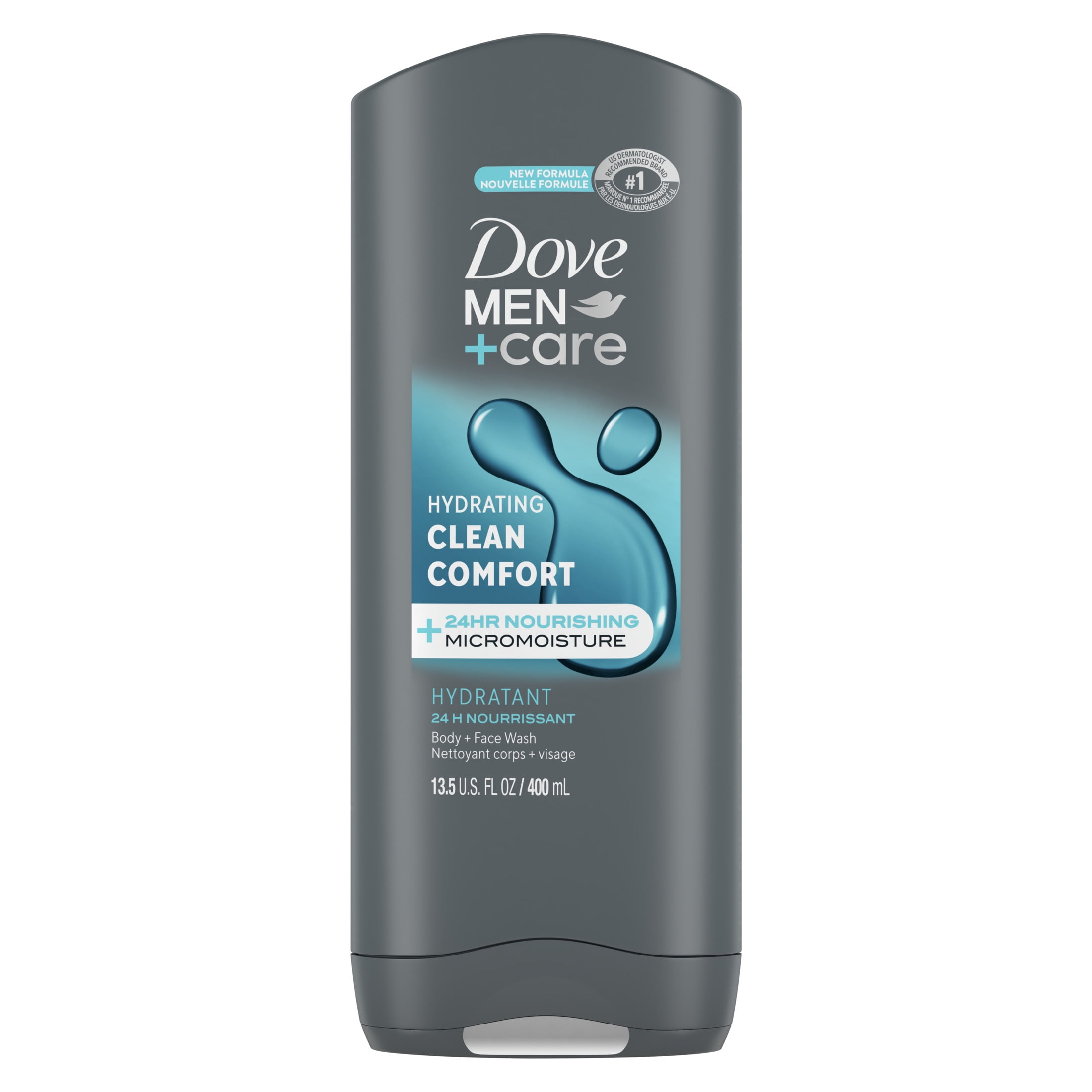 Dove Men Care Clean Comfort Daily Use Face and Body Wash All Skin 13.5 fl oz