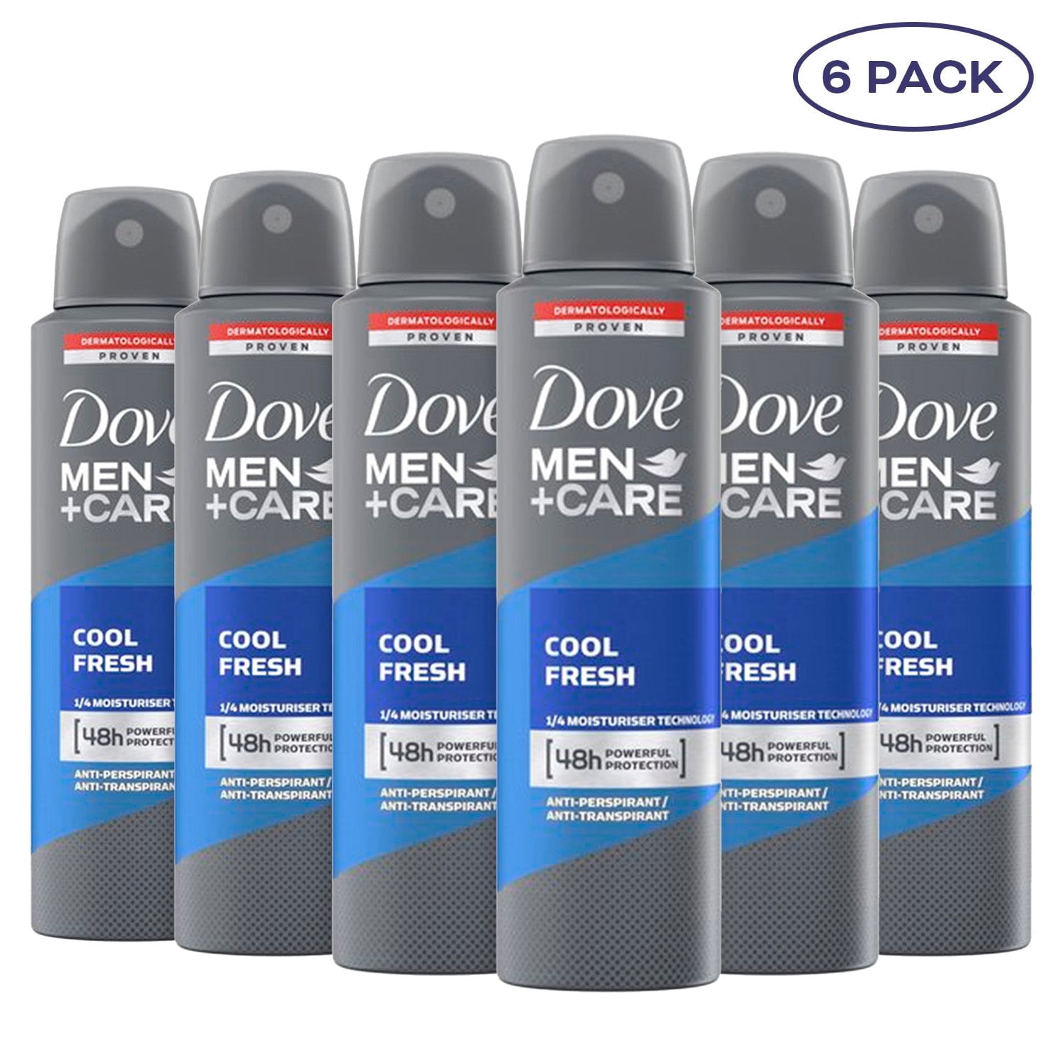Dove Men+Care, Cool Fresh Bulk - 6 Pack 150 ml Each