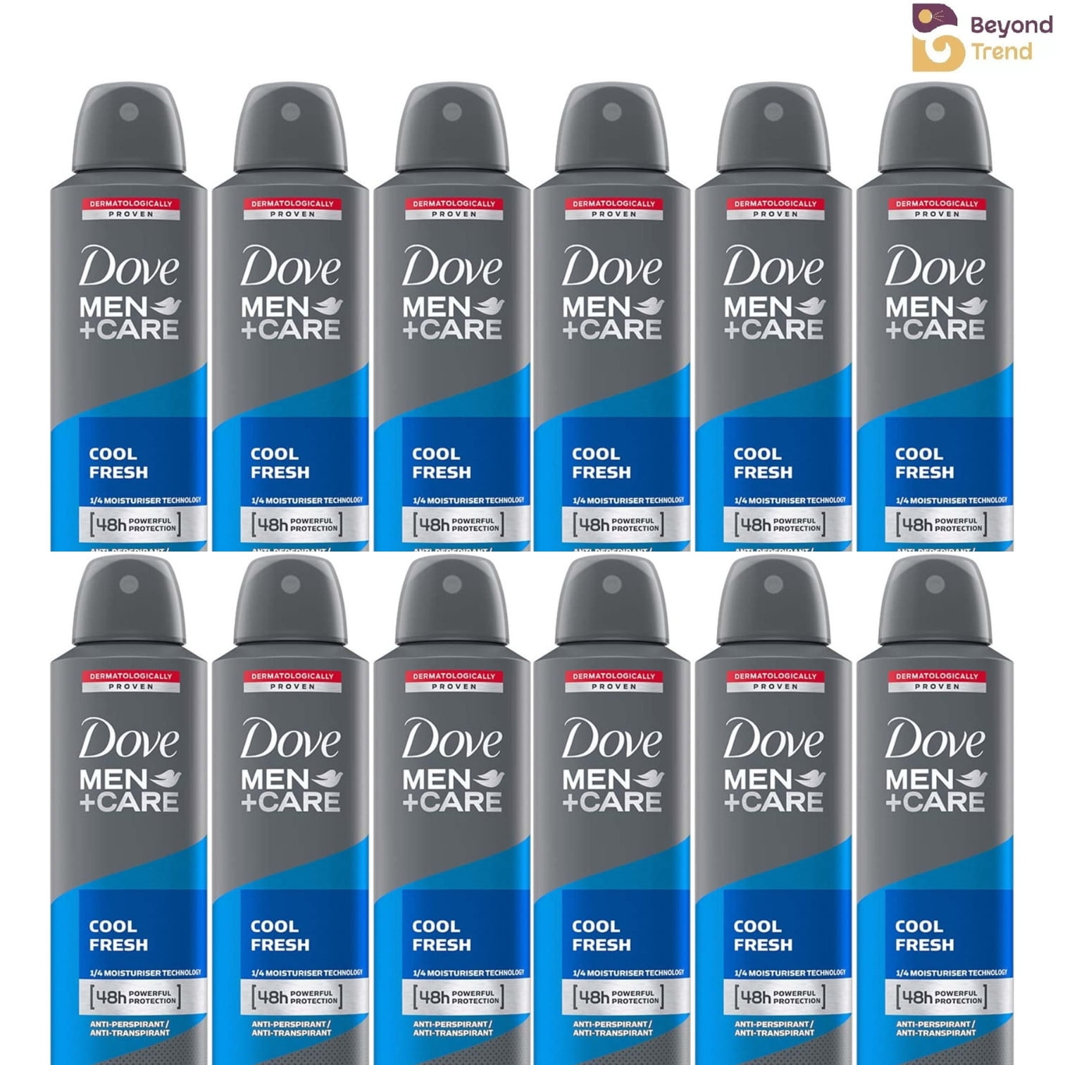 Dove Men+Care Cool Fresh Deodorant Spray 150 Ml, 5oz - 48h Protection 12 PACK