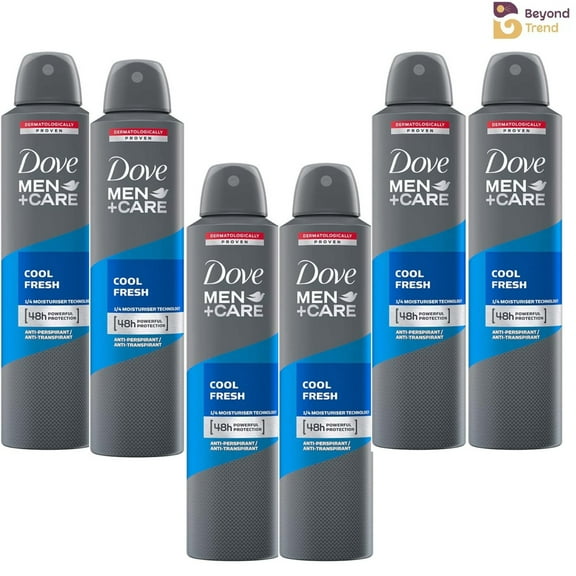 Dove Men+Care Cool Fresh Deodorant Spray 150Ml, 5oz - 48h Protection 6 PACK