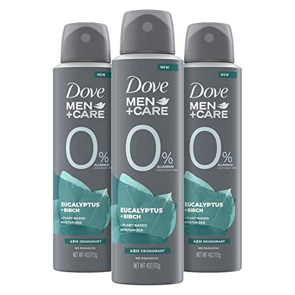 Dove Men+Care DeodorantÂ Spray Aluminum Free Deodorant Eucalyptus and Birch Naturally Derived