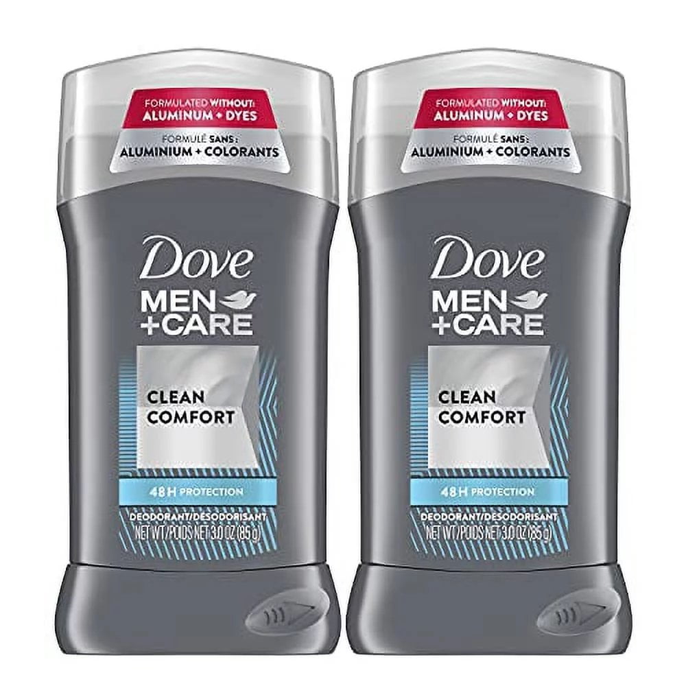 Dove Men+Care Deodorant Stick Aluminum-free formula with 48-Hour Protection Clean Comfort Deodorant for men with Vitamin E and Triple Action Moisturizer 3 oz Pack of 2