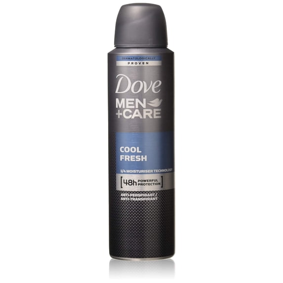 Dove Men + Care Dry Spray Antiperspirant, Cool Fresh 3.80 oz (Pack of 12)