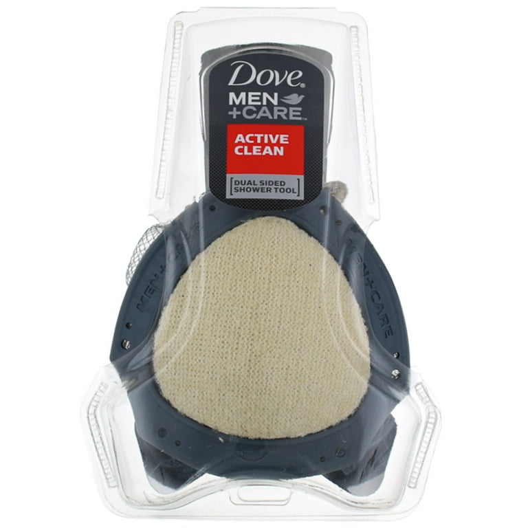 Dove Men + Care Dual Sided Body Scrubber, Active Clean Wash Bath