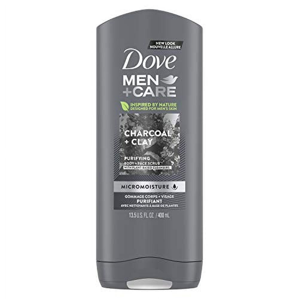 Dove Men+Care Elements Body Wash Charcoal+Clay 13.5 oz Effectively Washes Away Bacteria While Nourishing Your Skin