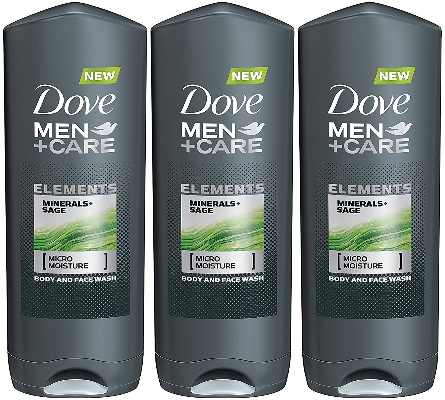 Dove Men + Care Elements Body Wash, Minerals And Sage, 13.5 Ounce (Pack ...