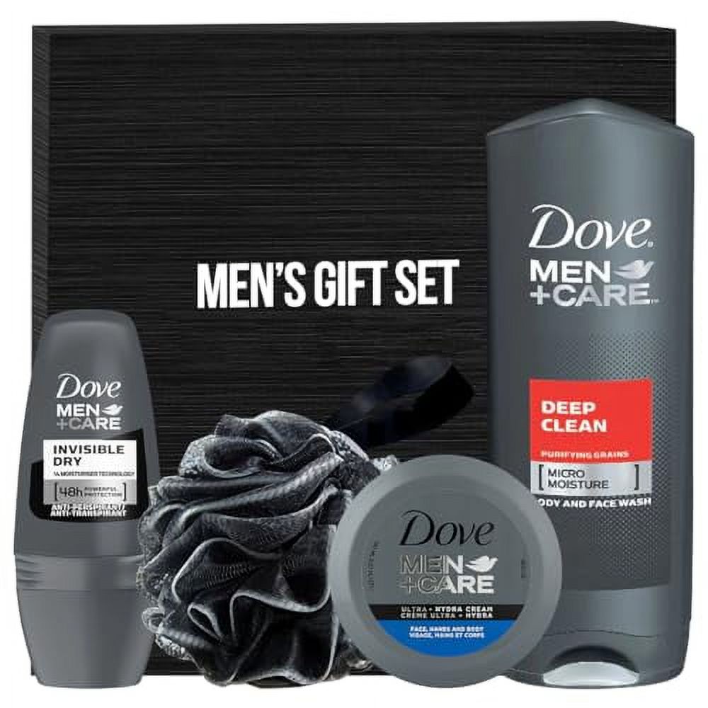 Dove Men+Care Essentials Holiday Christmas Gift Set for Men, Includes Invisible Dry Deodorant