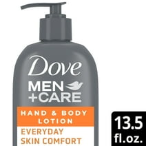 Dove Men+Care Everyday Skin Comfort Non Greasy Hand and Body Lotion for Dry Skin, Light, 13.5 fl oz