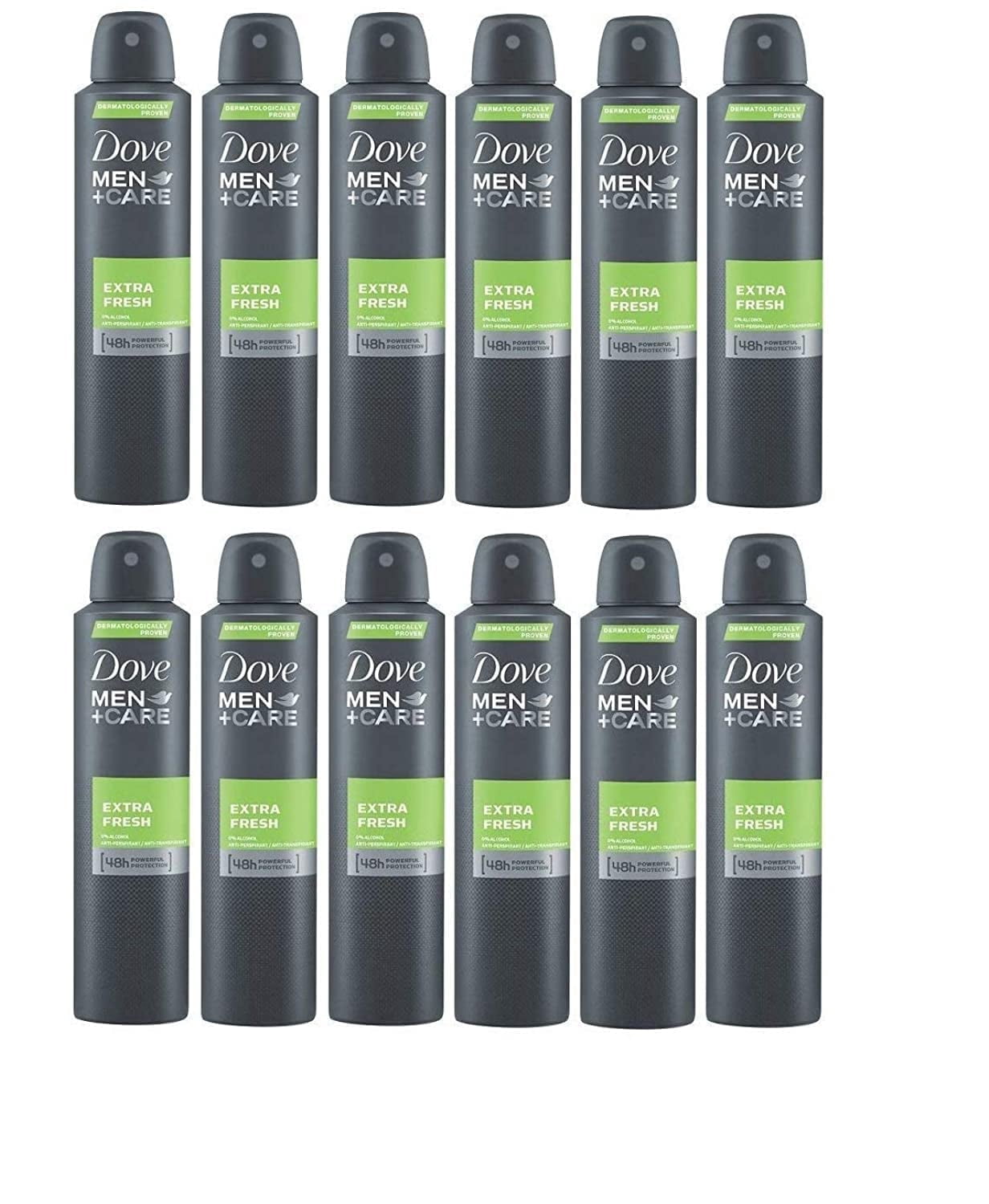 Dove Men + Care Extra Fresh Antiperspirant Deodorant 48H Spray 150 Ml / 5 Fl Oz, 61.2 Fl Oz (Pack Of 12)