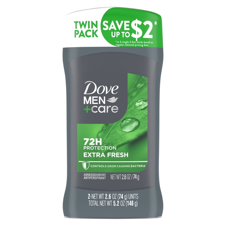 Dove Men+Care Antiperspirant Deodorant Stick 2.7 oz, Twin Pack