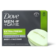 Dove Men+Care Extra Fresh Body and Face Bar, 4 oz, 8 Bar