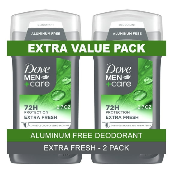 Dove Men+Care Extra Fresh Deodorant Stick Twin Pack for Men, Citrus, 3 oz