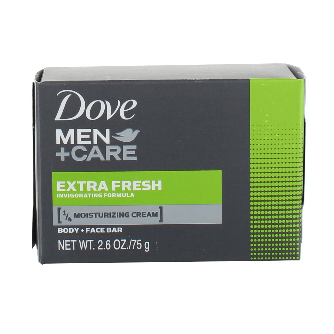 Dove Men+Care Extra Fresh Moisturizing Body + Face Bar, Fragrance Free, 2.6 oz (5 pack)