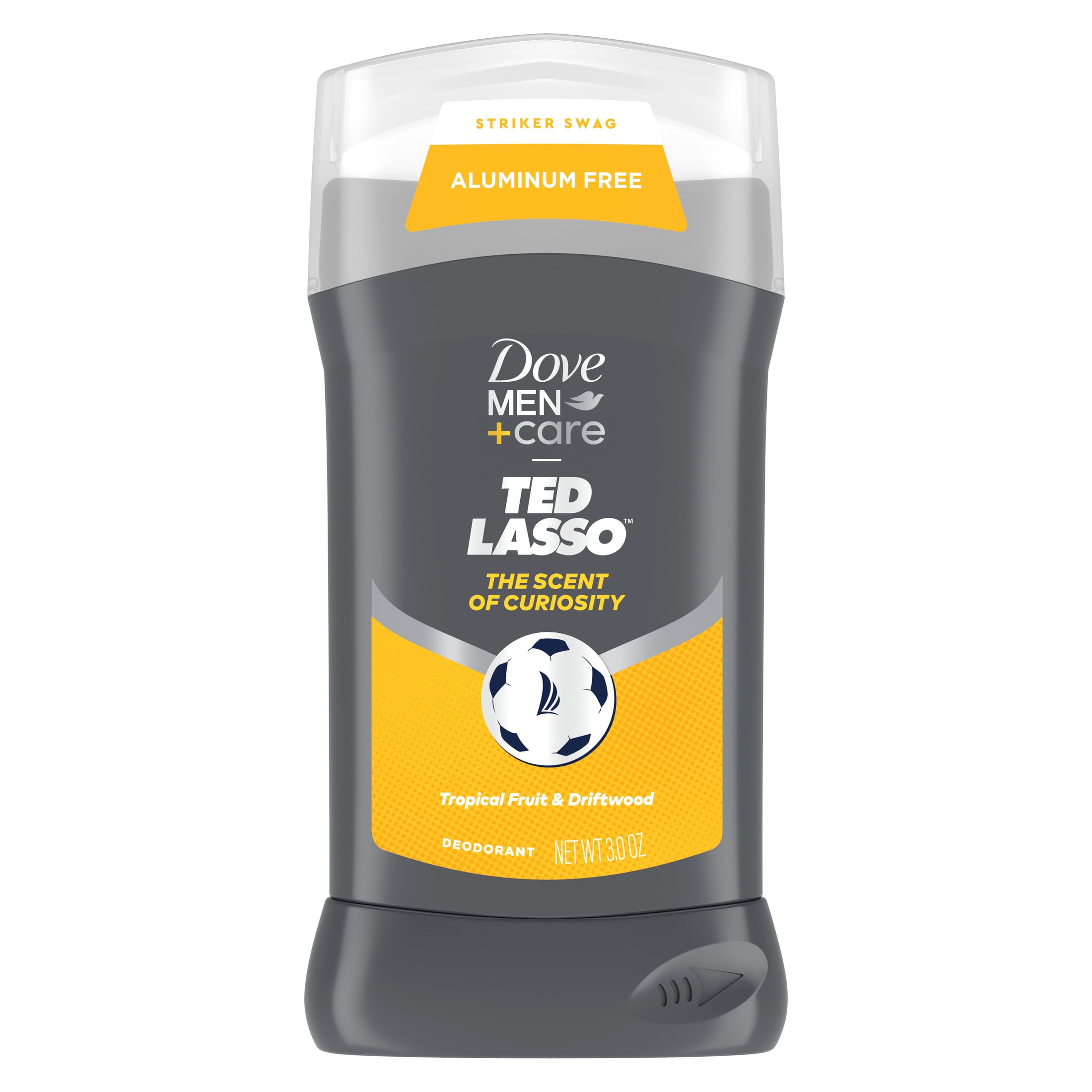 Dove Men+Care Ted Lasso Limited Edition Deodorant Stick for 72H Protection Scent of Curiosity Neutralizes Odor, 3.0 oz