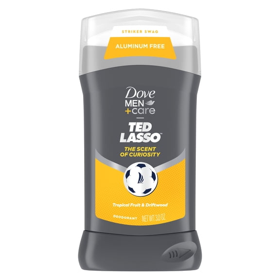 Dove Men+Care Ted Lasso Limited Edition Deodorant Stick for 72H Protection Scent of Curiosity Neutralizes Odor, 3.0 oz