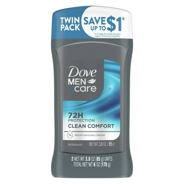 Dove Men+Care Deodorant Stick for Men Clean Comfort Aluminum Free with Moisturizing Cream, 3 oz