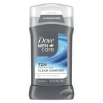Dove Men+Care Deodorant Stick for Men Clean Comfort Aluminum Free 72-Hour Odor Protection Mens Deodorant with 1/4 Moisturizing Cream 3 oz