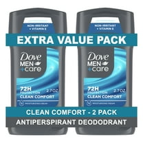 Dove Men Care Long Lasting Antiperspirant Deodorant Stick for Men Twin Pack, Clean, 2.7 oz