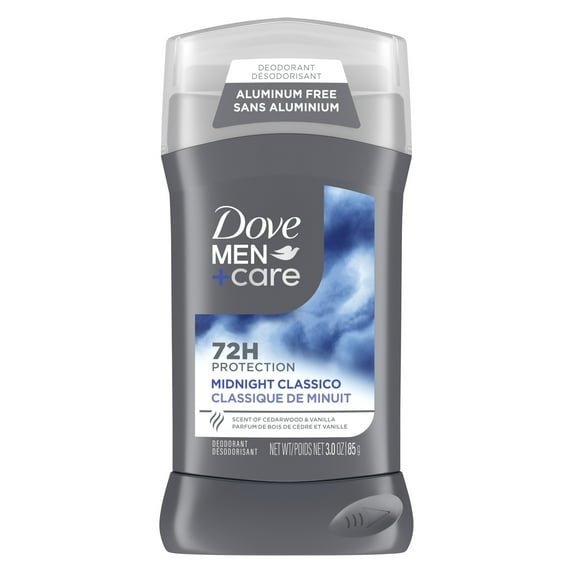 Dove Men+Care Deodorant Stick for Men Aluminum Free Midnight Classico with Essential Oils & Moisturizing Cream, 3 oz