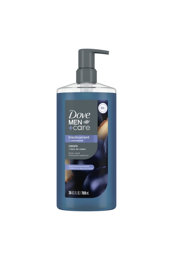 Moisturizing Body Wash for Men Blackcurrant Plant-Based Cleanser, 26 fl oz