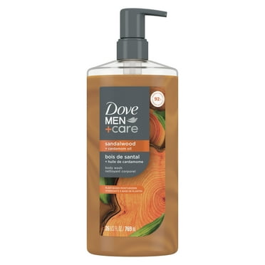 Dove Men+Care Plant-Based Body Wash Sandalwood + Cardamom Oil, 26 oz