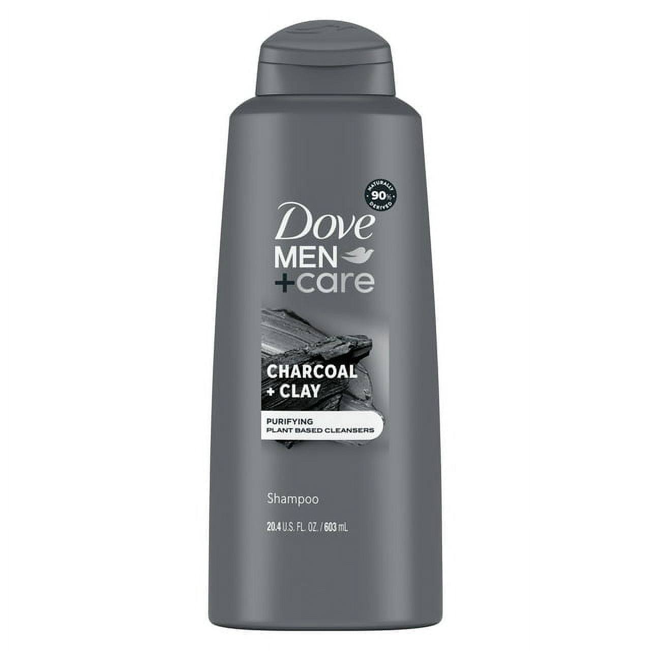 Dove Men+Care Purifying Daily Shampoo Charcoal and Clay Plant Based ...