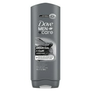 Dove Men+Care Purifying Hydrating Face & Body Wash for Men Charcoal & Clay, 18 oz