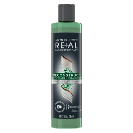 Dove Men+Care Real Biomimetic Care Reconstruct Daily Shampoo with Coco Fatty Acid, 10 fl oz