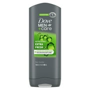 Dove Men+Care Body and Face Wash Body Wash for Men Refreshing Extra Fresh with 24-Hour Nourishing Micromoisture Technology ,13.5 fl oz