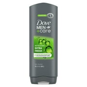 Dove Men+Care Refreshing Hydrating Face & Body Wash for Men Extra Fresh All Skin, 18 oz