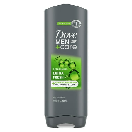 (3 pack) (3 pack) Dove Men+Care Extra Fresh Body Wash, 18 oz
