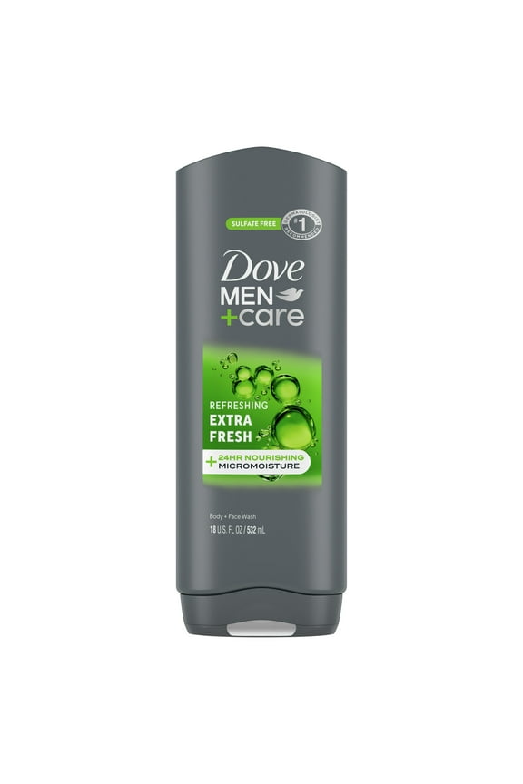 Refreshing Hydrating Face & Body Wash for Men Extra Fresh All Skin, 18 oz
