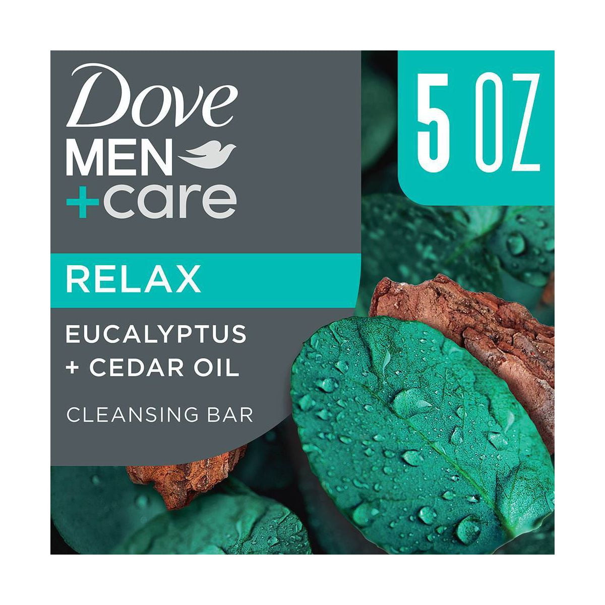 Dove Men+Care Relaxant Plant Based Bar Soap - Eucalyptus Cedar Oil