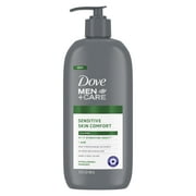 Dove Men+Care Sensitive Skin Comfort Men's Hand & Body Lotion Dry Skin Aloe, 13.5 oz