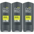 thumbnail image 1 of Dove Men+Care Sport Active+Fresh Body Wash, 13.5 Ounce / 400 Ml (Pack of 3) International Version, 1 of 2