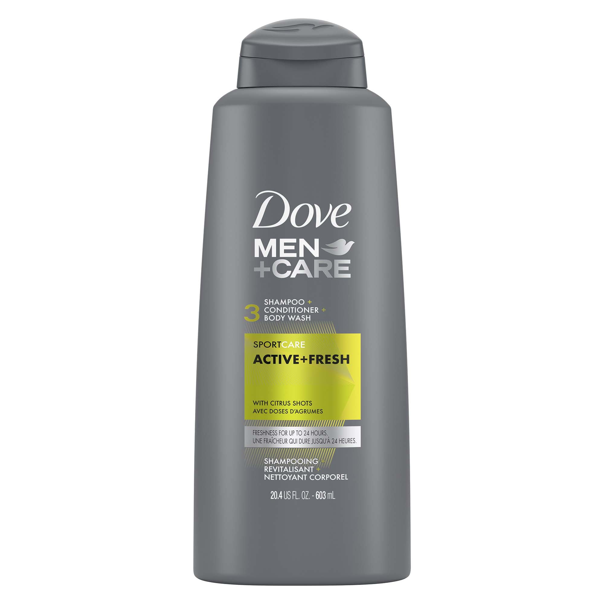 Dove Men+Care Sport+Care Active+Fresh 3 in 1 Shampoo 20.4 oz