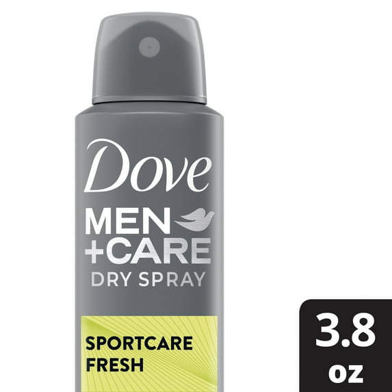 Dove Men+Care Sport Dry Spray Antiperspirant Deodorant Active+Fresh 3.8 Oz. - 2 Pack