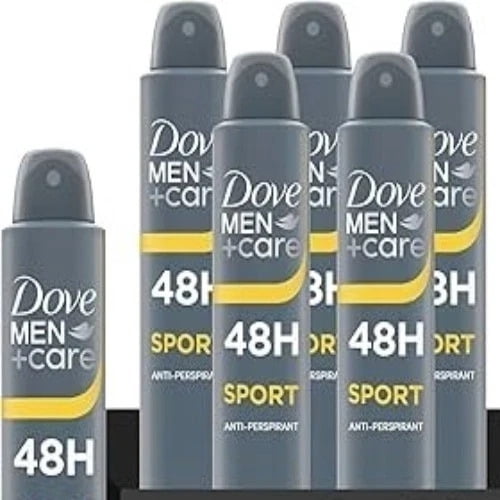 Dove Men+Care Sports Care Tough on Sweat Powerful Sweat and Odor Protection Non-Irritating Antiperspirant Dry Spray